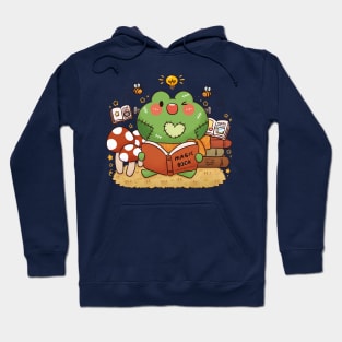 Cute Frogeinstein with Magic Spell Book Hoodie